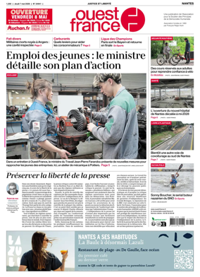 Cover of Ouest France (Nantes)