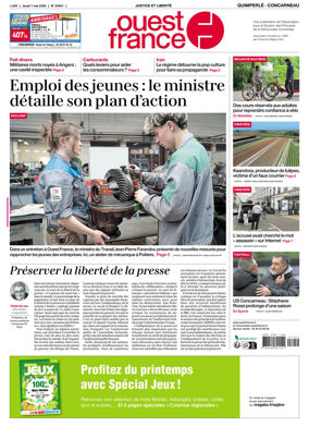 Cover of Ouest-France (Quimperle Concarneau)