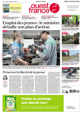 Cover of Ouest France (Redon / Pays de Vilaine)