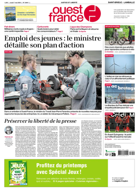 Cover of Ouest-France (Saint-Brieuc Lamballe)