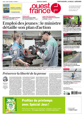 Cover of Ouest France (Saint-Nazaire La Baule Guerande)
