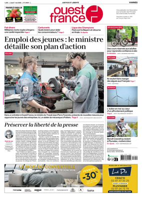 Cover of Ouest France (Vannes)