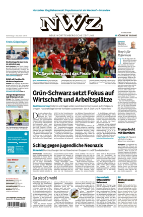 Cover of NWZ – Neue Wurttembergische Zeitung