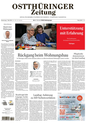 Cover of Ostthuringer Zeitung (Saale-Holzland-Kreis)