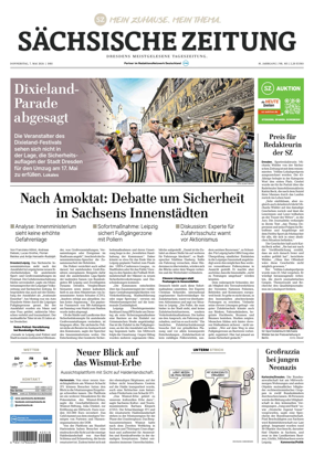 Cover of Sachsische Zeitung (Dresden)
