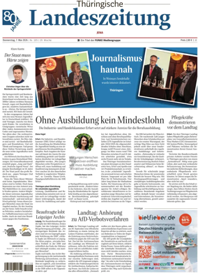Cover of Thuringische Landeszeitung (Jena)