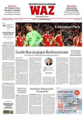 Cover of Westdeutsche Allgemeine Zeitung (Essen)