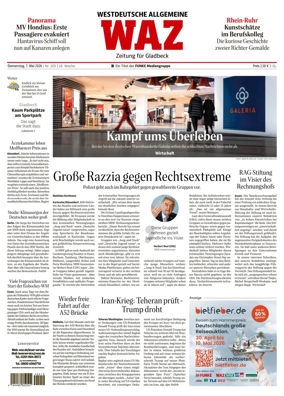 Cover of Westdeutsche Allgemeine Zeitung (Gladbeck)