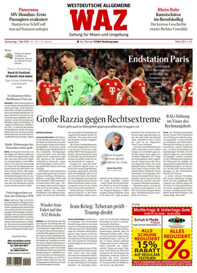 Cover of Westdeutsche Allgemeine Zeitung (Moers)