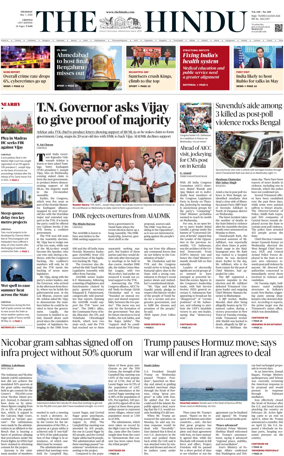 Cover of The Hindu (Chennai)