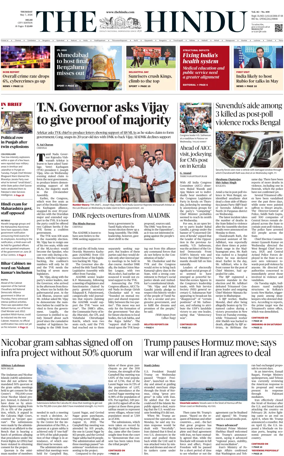 Cover of The Hindu (Delhi)