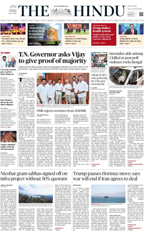 Cover of The Hindu (Hyderabad)