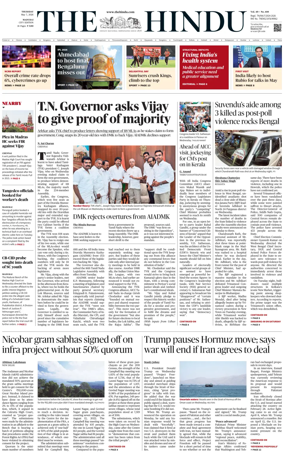 Cover of The Hindu (Madurai)