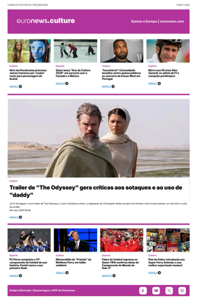 Cover of Euronews Culture and Sport (Portuguese)