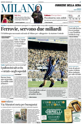 Cover of Corriere della Sera (Milano)