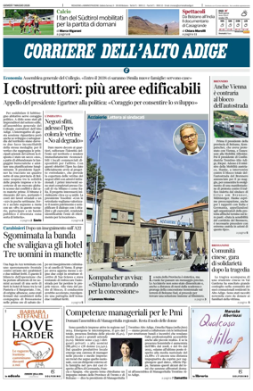 Cover of Corriere dell'Alto Adige