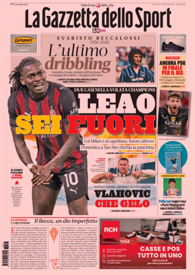 Cover of La Gazzetta dello Sport