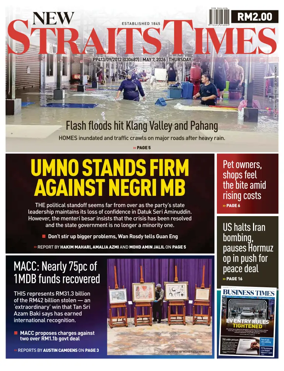 Cover of New Straits Times