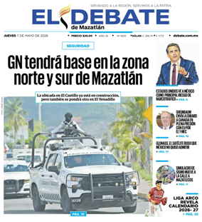 Cover of El Debate de Mazatlan