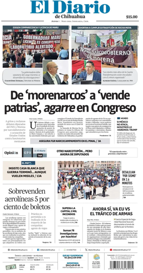Cover of El Diario de Chihuahua