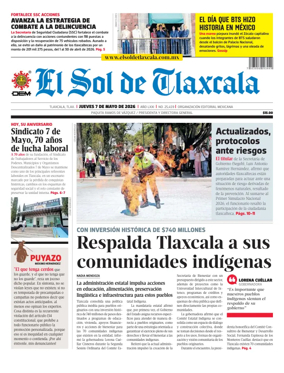 Cover of El Sol de Tlaxcala
