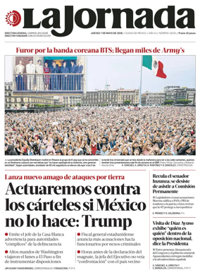 Cover of La Jornada