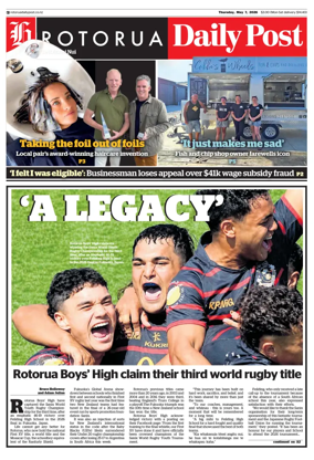 Cover of Rotorua Daily Post