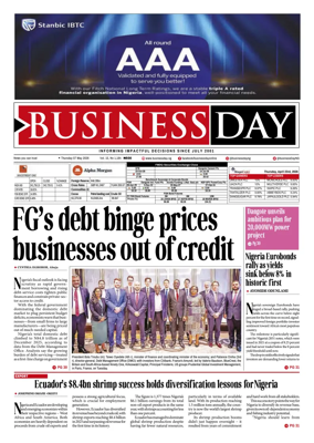 Cover of Business Day (Nigeria)