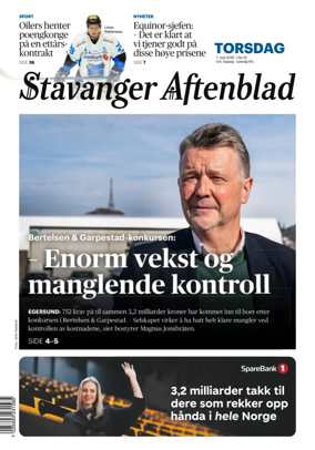 Cover of Stavanger Aftenblad