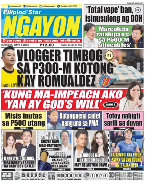 Cover of Pilipino Star Ngayon