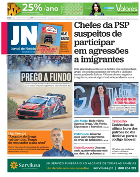 Cover of Jornal de Noticias