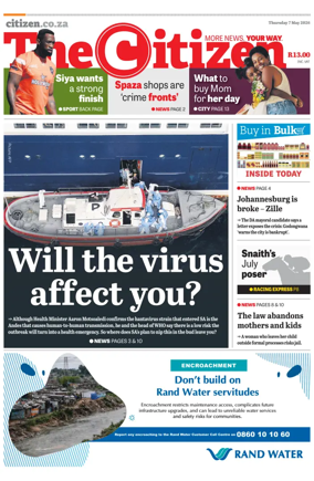 Cover of The Citizen (KZN)
