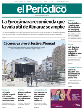 Cover of El Periodico Extremadura