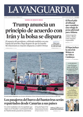 Cover of La Vanguardia