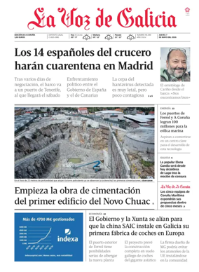 Cover of La Voz de Galicia (A Coruna)