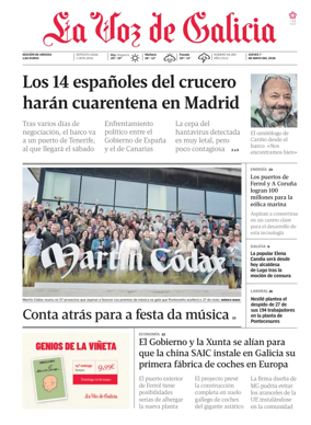 Cover of La Voz de Galicia (Arousa)