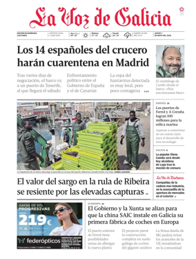 Cover of La Voz de Galicia (Barbanza)