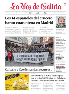 Cover of La Voz de Galicia (Carballo)