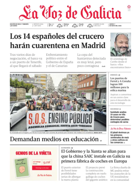 Cover of La Voz de Galicia (Deza)