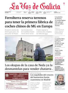 Cover of La Voz de Galicia (Ferrol)