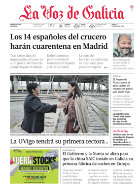 Cover of La Voz de Galicia (Vigo)