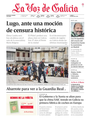 Cover of La Voz de Galicia (Viveiro)