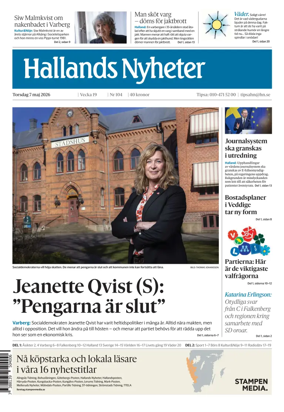 Cover of Hallands Nyheter