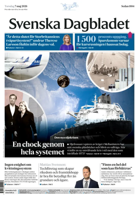Cover of Svenska Dagbladet