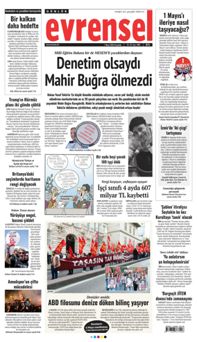 Cover of Evrensel Gazetesi