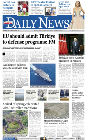 Cover of Hurriyet Daily News & Economic Review