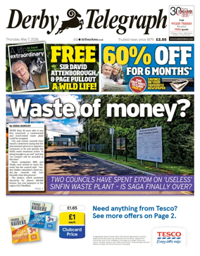 Cover of Derby Telegraph