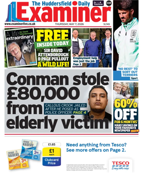 Cover of Huddersfield Daily Examiner