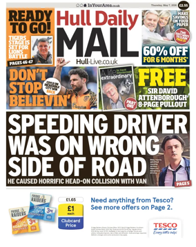 Cover of Hull Daily Mail