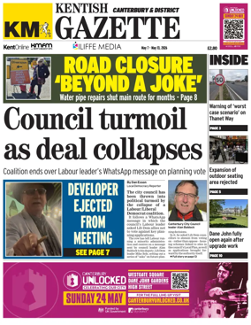 Cover of Kentish Gazette Canterbury & District